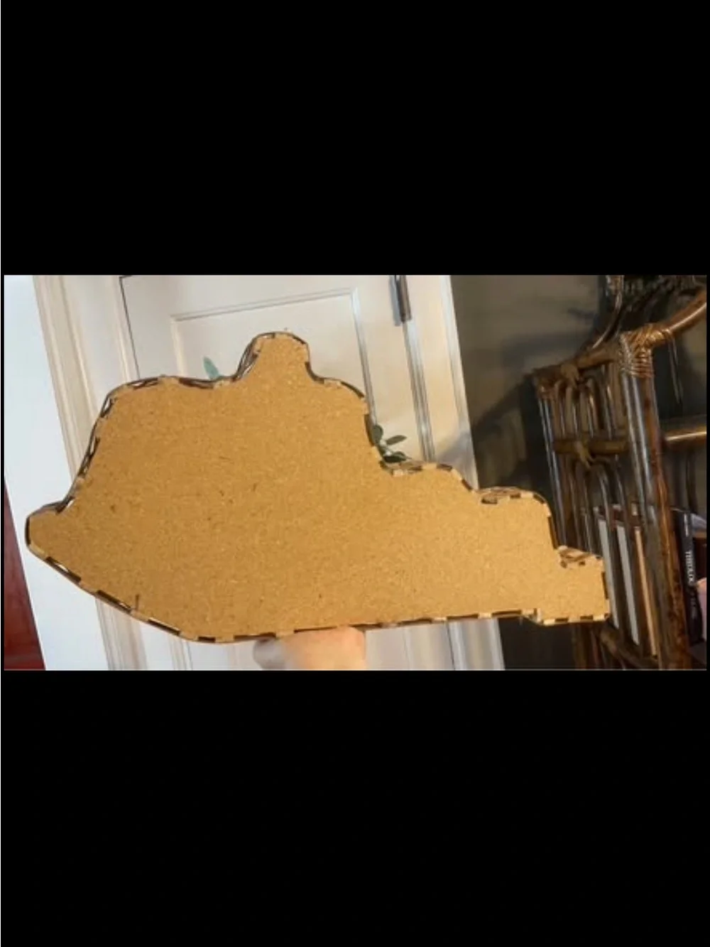 Kentucky Shaped Wicker Basket Handmade Rustic Home Decor